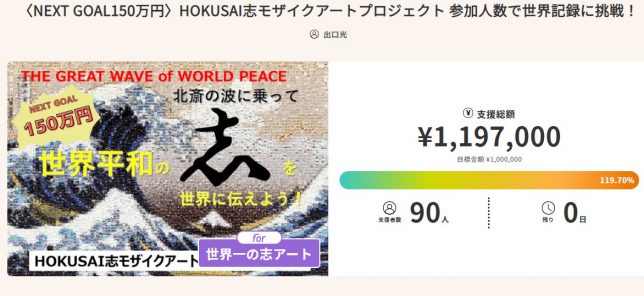 【ご報告】クラウドファンディング119%達成！たくさんのご支援、ありがとうございました